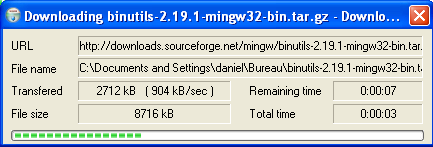 MinGW packages getting installed